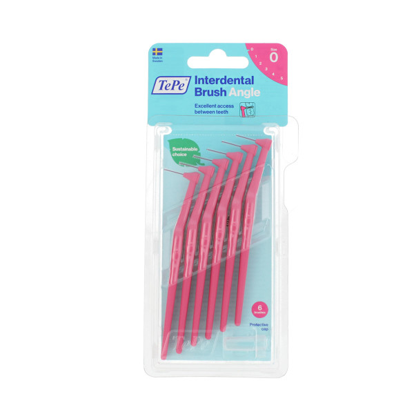 TePe Angle Interdentalbürste 0 Pink (0,4 mm) 6 Stück