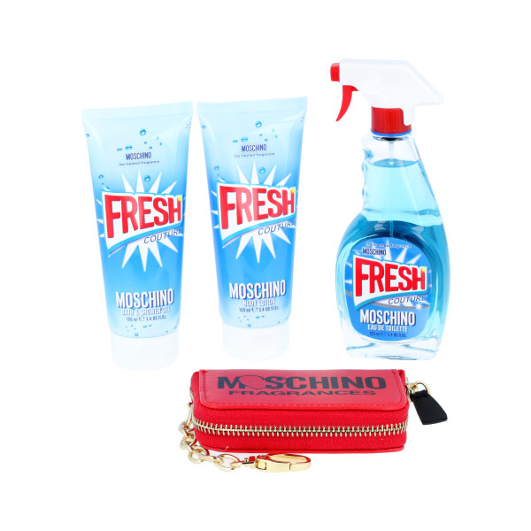 Moschino Fresh Couture EDT 100 ml + SG 100 ml + BL 100 ml + Key Holder
