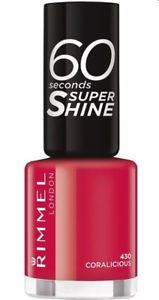 Rimmel London 60 Seconds Super Shine Nail Polish (430 Coralicious) 8 ml