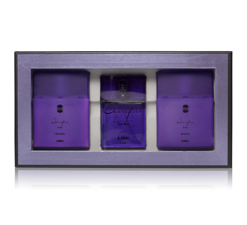 Ajmal Sacrifice For Her EDP 50 ml + Body Lotion 225 ml + Duschgel 225 ml
