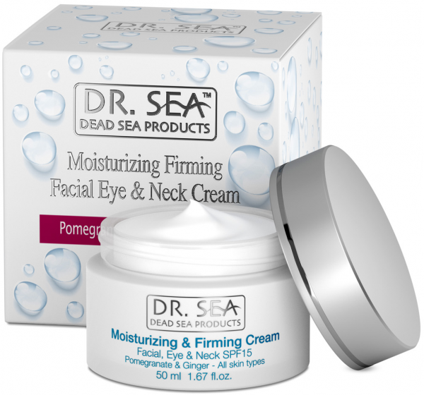 Dr. Sea Pomegranate & Ginger Moisturizing Firming Facial & Eye & Neck Cream SPF 15 50 ml