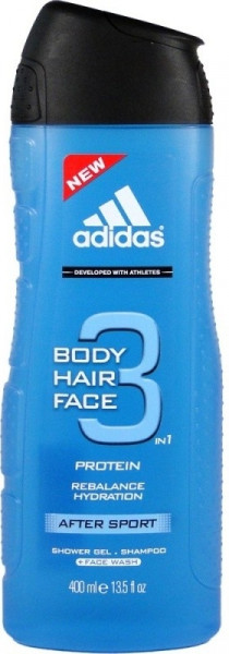 Adidas 3in1 After Sport Duschgel Body & Hair 400 ml
