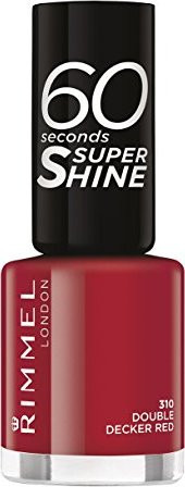 Rimmel London 60 Seconds Super Shine Nail Polish (310 Double Decker Red) 8 ml