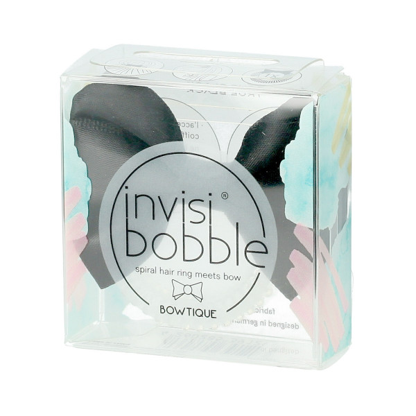 Invisibobble Bowtique Spiral Hair Ring Meets Bow (True Black) 1 Stück