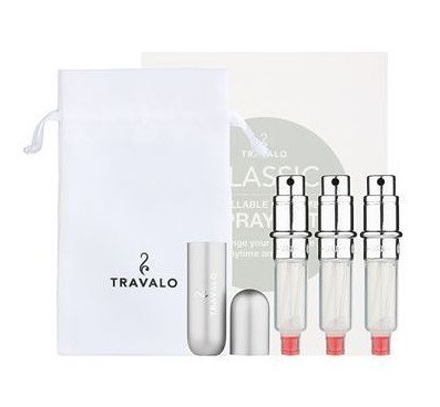 Travalo Classic HD Refillable Bottle (Silver) 3 x 5 ml