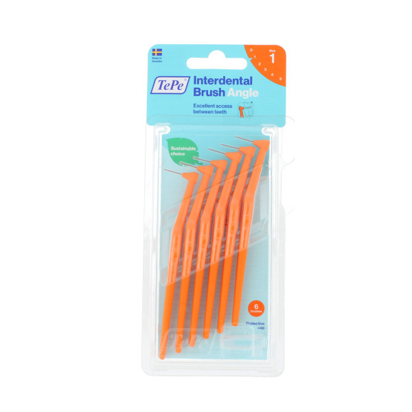 TePe Angle Interdentalbürste 1 Orange (0,45 mm) 6 Stück