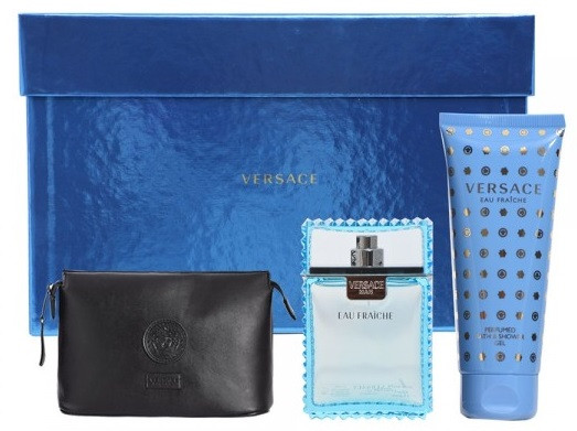 Versace Man Eau Fraîche EDT 100 ml + SG 100 ml + Black Cosmetic bag