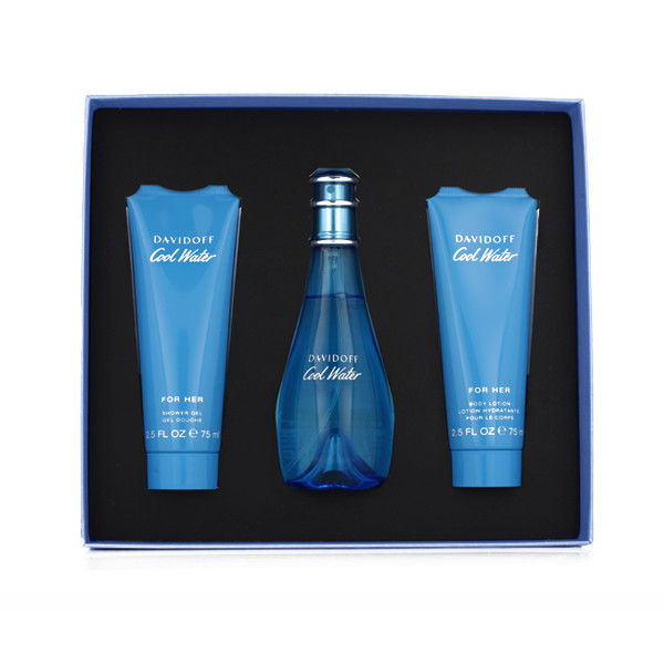 Davidoff Cool Water for Women EDT 100 ml + SG 75 ml + BL 75 ml