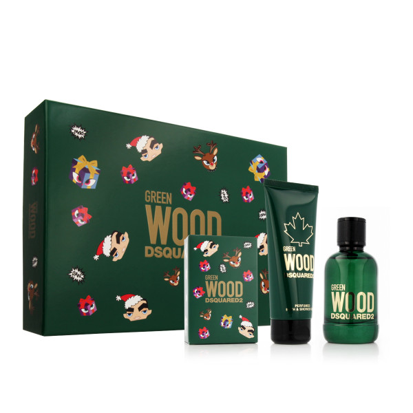 Dsquared2 Green Wood EDT 100 ml + SG 100 ml + Kartenetui