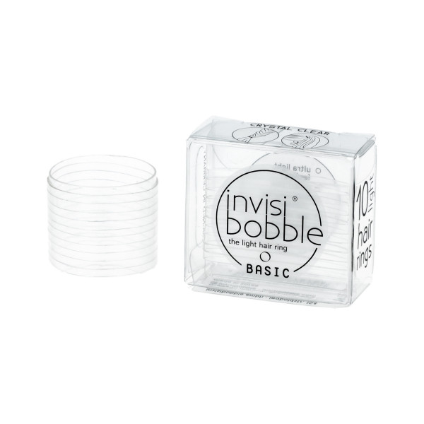 Invisibobble BASIC - Crystal Clear - ultraleichtes Haargummi 10 Stück
