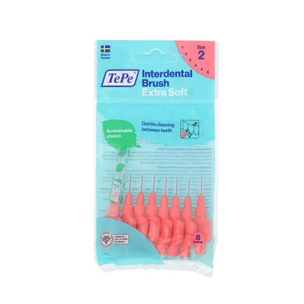 TePe Extra Soft Interdentalbürste 2 Red (0,5 mm) 8 Stück
