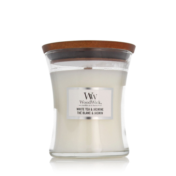 WoodWick Medium Hourglass Candles Scented Candle White Tea & Jasmine 275 g