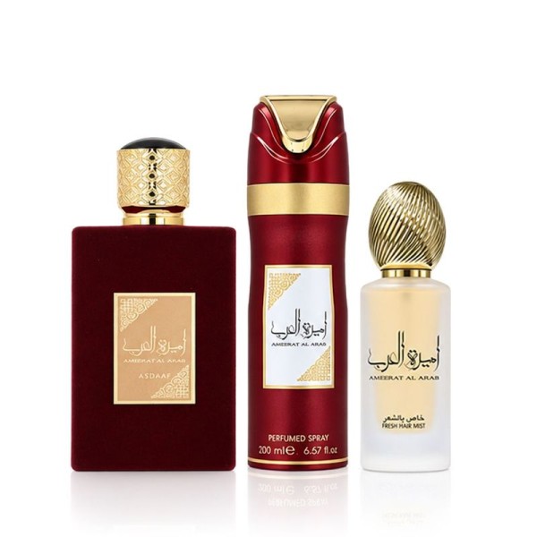 Asdaaf Ameerat Al Arab EDP 100 ml + DEO VAPO 200 ml + Hair Mist 50 ml