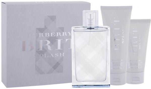 Burberry Brit Splash EDT 100 ml + SG Body and Hair 50 ml + Moisturiser Face and Body 75 ml