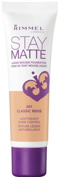 Rimmel London Stay Matte Liquid Mousse Foundation (201 Classic Beige) 30 ml