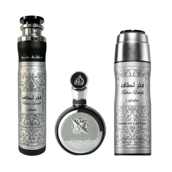 Lattafa Fakhar Man EDP 100 ml + Bodyspray 200 ml + Air Freshener 300 ml