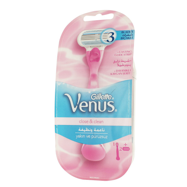 Gillette Venus Close & Clean Razors + 2 Blades