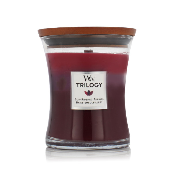 WoodWick Trilogy Medium Hourglass Candles Scented Candle Sun Ripened Berries 275 g