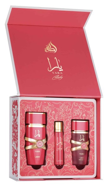 Lattafa Yara Candy EDP 100 ml + 12 ml EDP + Hair Mist 50 ml