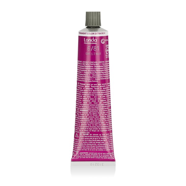 Londa Professional Permanent Color Crème Extra Rich (6/81 Dark Blond Pearl Ash) 60 ml