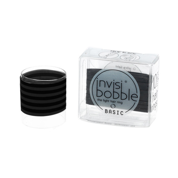 Invisibobble BASIC - True Black - ultraleichtes Haargummi 10 Stück