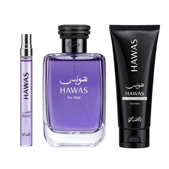 Rasasi Hawas Men EDP 100 ml + EDP 10 ml + SG 50 ml