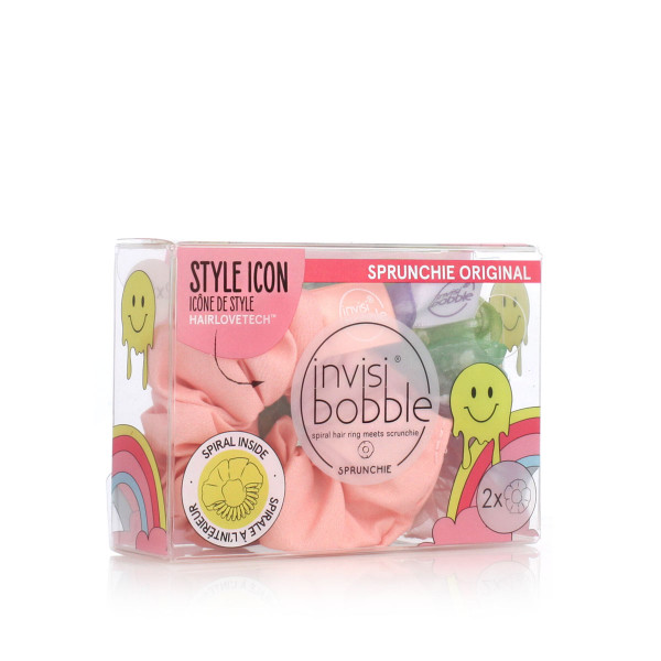 Invisibobble SPRUNCHIE ORIGINAL Duo Retro Dreamin' Hair-Band Hue-Man Love 2 Stück