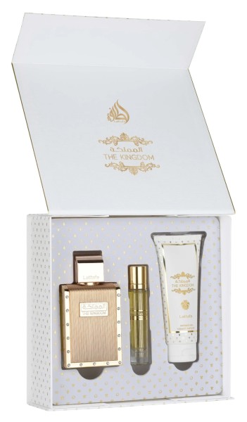 Lattafa The Kingdom Men EDP 100 ml + EDP 12 ml + SG 100 ml