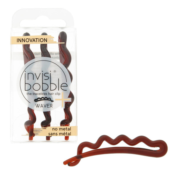 Invisibobble WAVER PLUS Hair Clip Pretty Dark 3 Stück