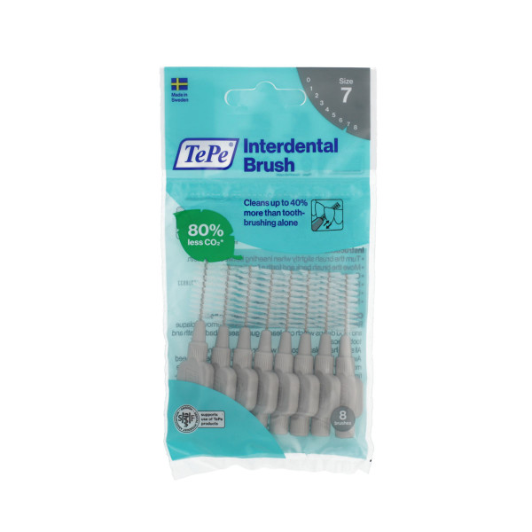 TePe Original Interdental Brushes 7 Grey (1,3 mm) 8 Stück