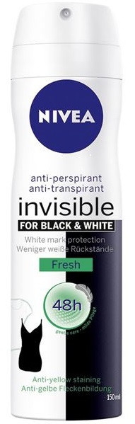 Nivea Invisible Black & White Antiperspirant Spray Fresh 150 ml