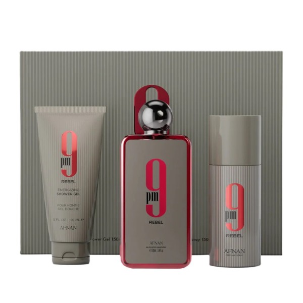Afnan 9 pm Rebel EDP 100 ml + Bodyspray 150 ml + SG 150 ml