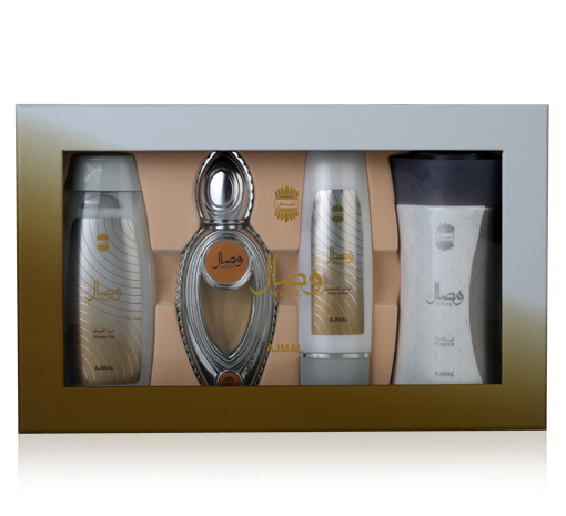 Ajmal Wisal EDP 50 ml + Duschgel 200 ml + Body Lotion 100 ml + Powder 80 g