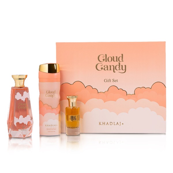 Khadlaj Cloud Candy EDP 100 ml + Bodyspray 200 ml + Perfume Oil 24 ml