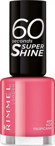 Rimmel London 60 Seconds Super Shine Nail Polish (407 Hot Tropicana) 8 ml