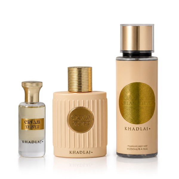 Khadlaj Cream Velvet EDP 100 ml + Bodyspray 250 ml + Perfumed Oil 24 ml