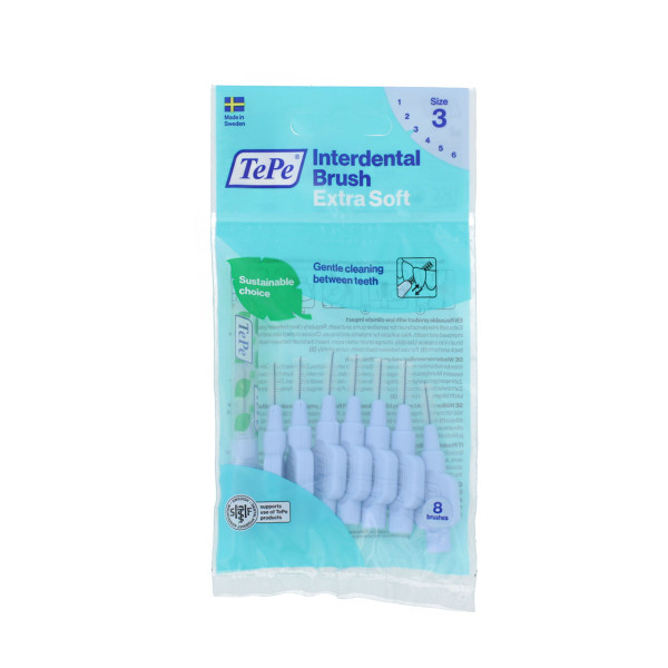 TePe Extra Soft Interdentalbürste 3 Blue (0,6 mm) 8 Stück