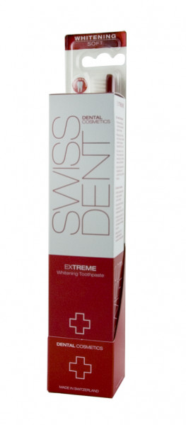 Swissdent Extreme Whitening Zahnpasta 50 ml + Whitening Soft Red