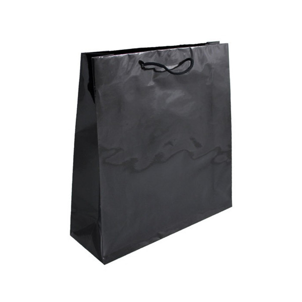 Große Geschenktasche - Schwarz 36 x 12 x 40 cm