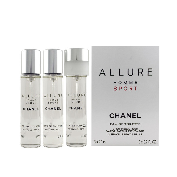 Chanel Allure Homme Sport EDT Refill 2 x 20 ml + EDT Refill with spray 20 ml