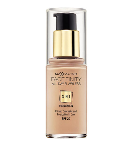Max Factor All Day Flawless 3 in 1 Facefinity Foundation Make-Up SPF 20 (Nude 47) 30 ml