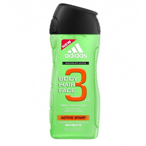 Adidas 3in1 Active Start Duschgel Body & Hair 250 ml