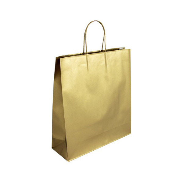 Große Geschenktasche - Gold 36 x 12 x 40 cm