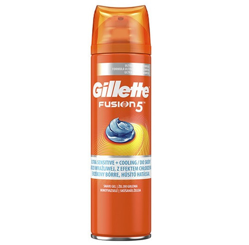 Gillette Fusion5 Ultra Sensitive + Cooling Shave Gel 200 ml