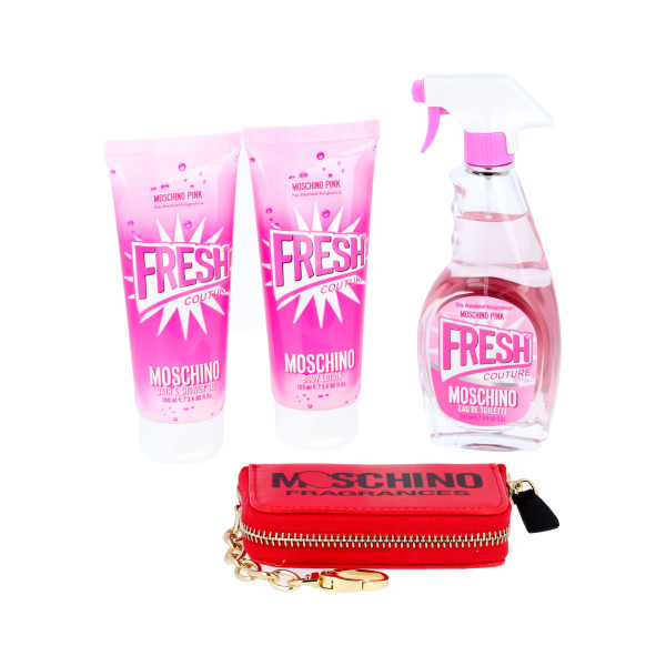 Moschino Pink Fresh Couture EDT 100 ml + SG 100 ml + BL 100 ml + Key Holder