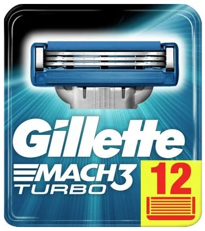Gillette Mach3 Turbo Rasierklingen 12 Stück