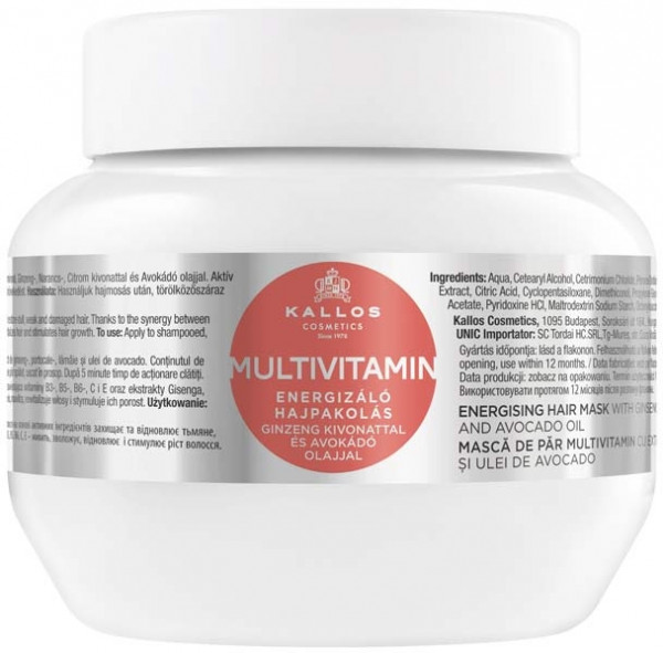 Kallos Cosmetics Multivitamin Energising Hair Mask 275 ml