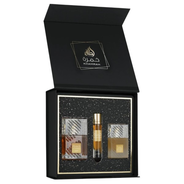 Lattafa Khamrah EDP 100 ml + EDP 12 ml + Hair Mist 50 ml