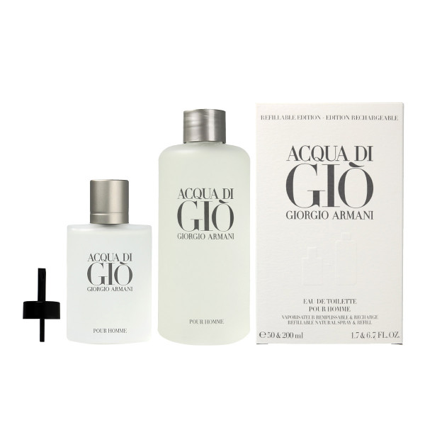 Armani Giorgio Acqua di Gio Pour Homme EDT Refillable 50 ml + EDT Refill 200 ml