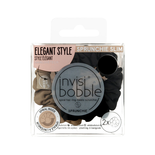 Invisibobble SPRUNCHIE SLIM Hair-Band Elegant Style - True Golden 2 Stück